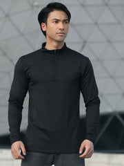 LIGHTWEIGHT STAND COLLAR ZIPPER CASUAL SLIM FIT SPORTS SHIRT