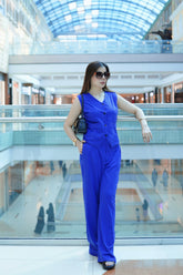 SLEEVELESS BLAZER VEST AND SUIT PANTS SET