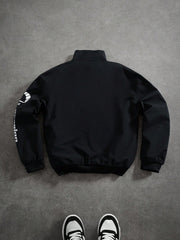 COLORBLOCK PRINTED OUTDOOR BIKER JACKET