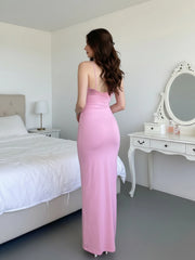 LACE PATCHWORK BOW STRAP DRESS