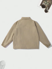 MEN'S THIN SOLID COLOR LEATHER JACKET