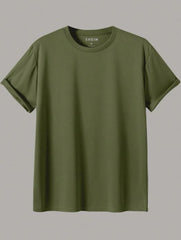 MEN ROUND NECK TEE OLIVE