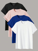 BASICS MEN 4PCS ROUND NECK TEE