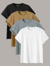 BASICS MEN 4PCS ROUND NECK TEE