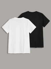 BASICS MEN 2PCS ROUND NECK TEE