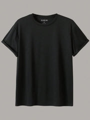 MEN ROUND NECK TEE BLACK