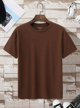 MEN ROUND NECK TEE CHOCOLATE