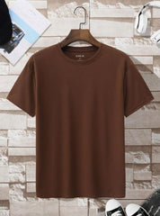 MEN ROUND NECK TEE CHOCOLATE