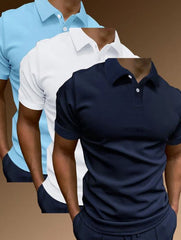 MEN 3PCS SOLID POLO SHIRT
