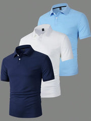 MEN 3PCS SOLID POLO SHIRT