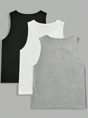 MULTICOLOR 3PCS MEN'S VEST TOP