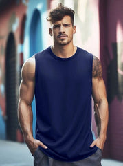 MEN'S ROUND NECK SLEEVELESS VEST