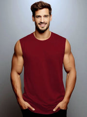 MEN'S ROUND NECK SLEEVELESS VEST