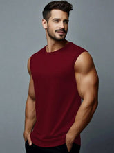 MEN'S ROUND NECK SLEEVELESS VEST