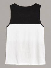 MEN COLOURBLOCK TANK TOP
