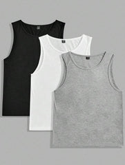 MEN'S 3PCS CASUAL SLEEVELESS VEST