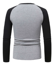 MEN COLOR BLOCK RAGLAN SLEEVE TEE