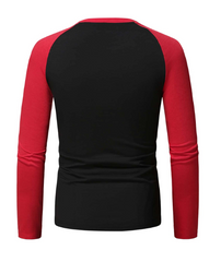 MEN COLOR BLOCK RAGLAN SLEEVE TEE