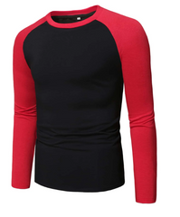 MEN COLOR BLOCK RAGLAN SLEEVE TEE