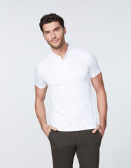 MEN’S WHITE INTERLOCK POLO SHIRT