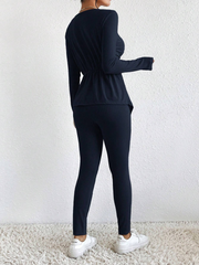 FRENCHY TWIST FRONT TEE & LEGGINGS