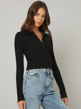 ZIP UP LONG SLEEVE TOP