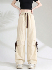 TIE-UP BOW VERSATILE CARGO PANTS