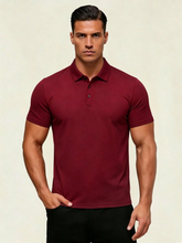 SOLID COLOR SHORT SLEEVE POLO SHIRT