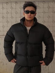 MEN'S STAND COLLAR PADDED PUFFER JACKET