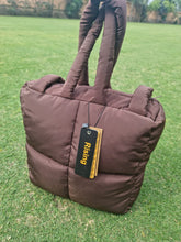Chocolate Large Square Bag With Handle Queenie Quilted Zipper Bag