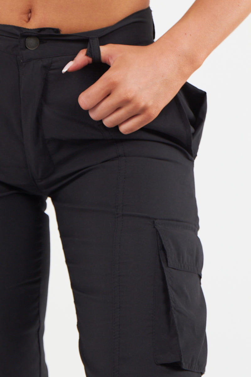 CARGO PANT TROUSER- BLACK – Rising