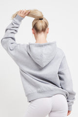 GREY STYLIST SLOGAN OVERSIZED HOODIE