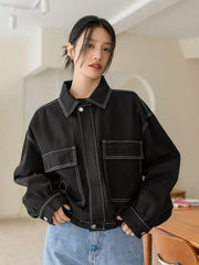 STITCHING DESIGN CASUAL JACKET