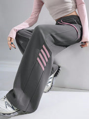 CASUAL STRIPED SIDE PANEL PANTS