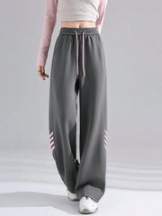 CASUAL STRIPED SIDE PANEL PANTS