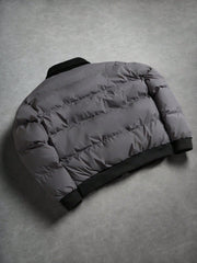 MEN'S LONG SLEEVE PATCHWORK ZIPPER THICK PADDED JACKET