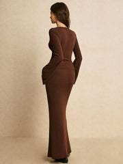 LACE-TRIM WRAP TOP WITH TIE WAIST & HIGH-WAISTED SKIRT