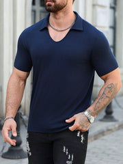 MEN'S CASUAL V-NECK SHORT SLEEVE T-SHIRT