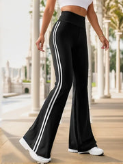 NEW STRIPED TAPE SIDE FLARE LEG PANT