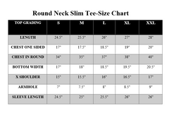 Round Neck Slim Tee-Black