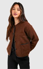 BOUCLE CONTRAST DETAIL JACKET