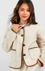 BOUCLE CONTRAST DETAIL JACKET