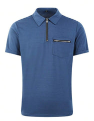 MEN ZIP POCKET POLO SHIRT