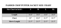 PADDED CROP PUFFER JACKET-   OLIVE GREEN