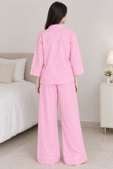 PINK WOMEN’S PAJAMA SET | SOFT SINGLE JERSEY SLEEPWEAR