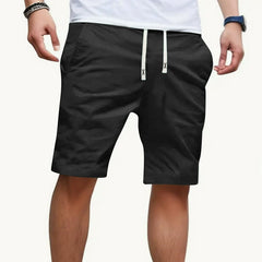 MEN'S CLASSIC DRAWSTRING ELASTIC WAIST SHORTS WITH POCKETS