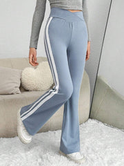 TEEN GIRL SIDE STRIPE FLARE LEG TROUSERS