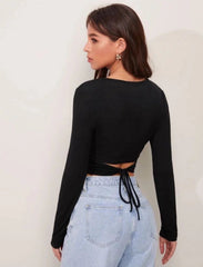 TIE BACK CROP TOP