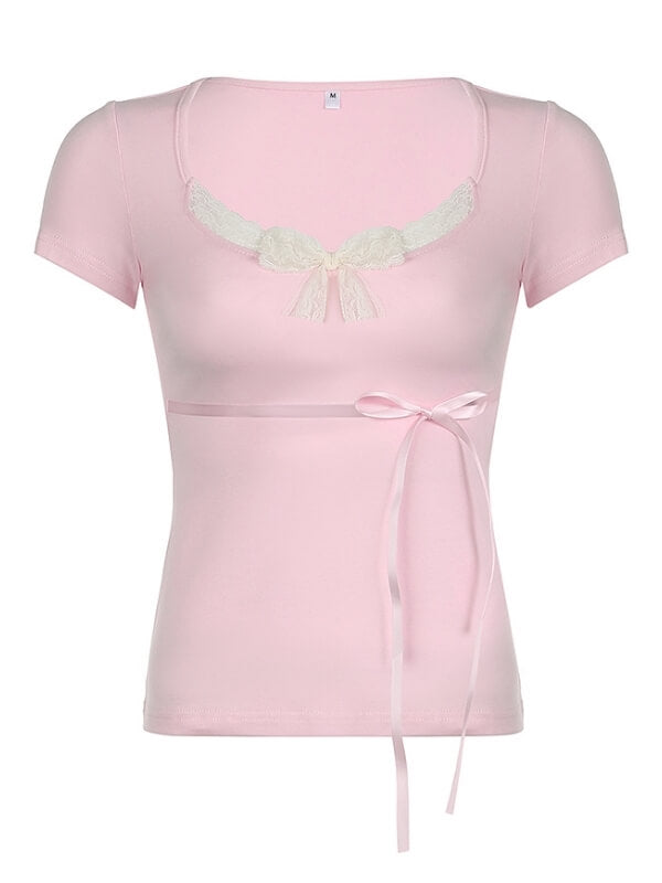 CANDICE RIBBON BOW TOP – Rising