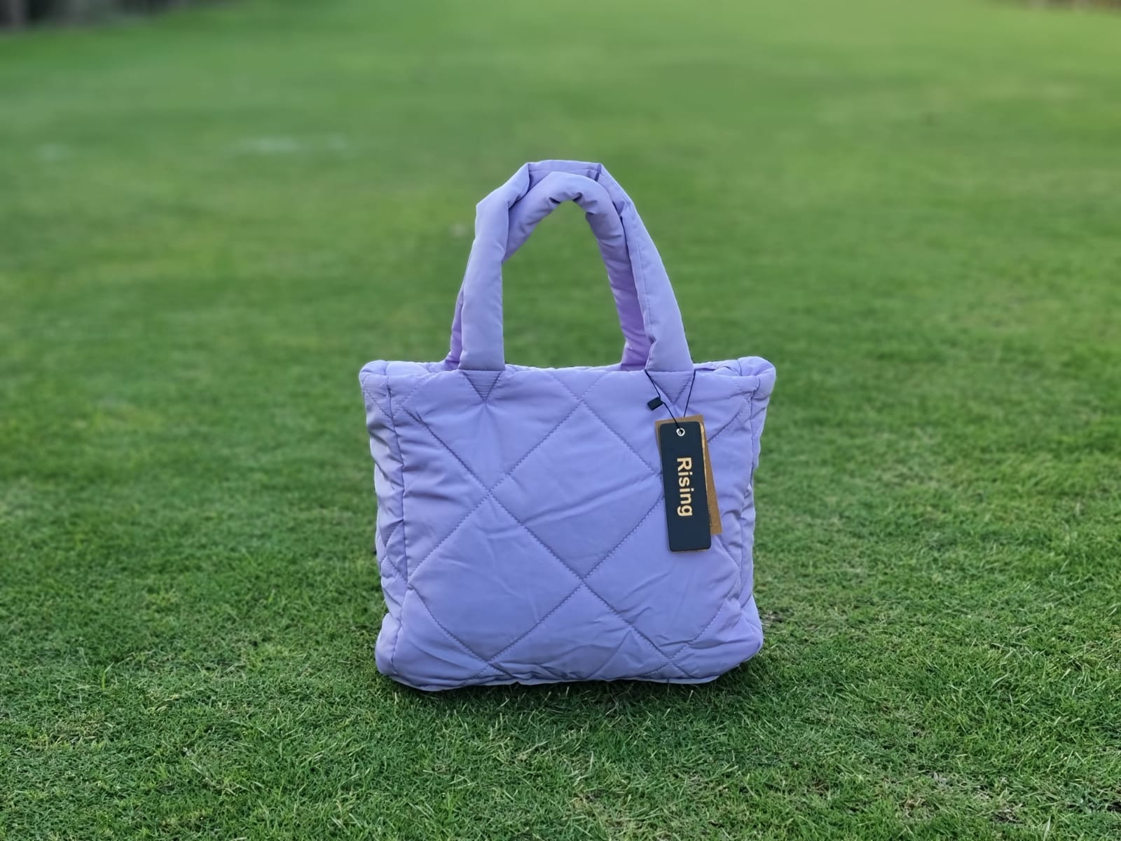 Quilted Tote Bag Lilac